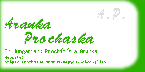 aranka prochaska business card